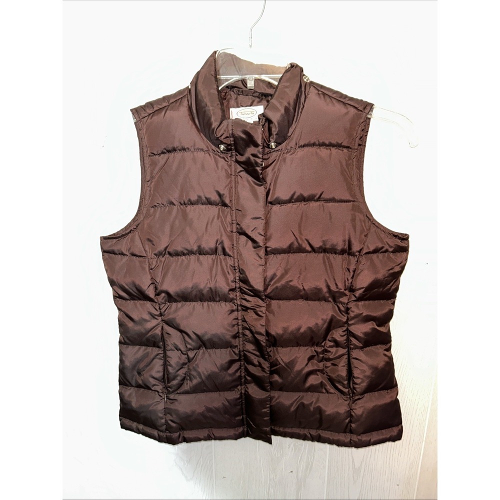 Talbots Small Brown Puffy Vest Goose Down